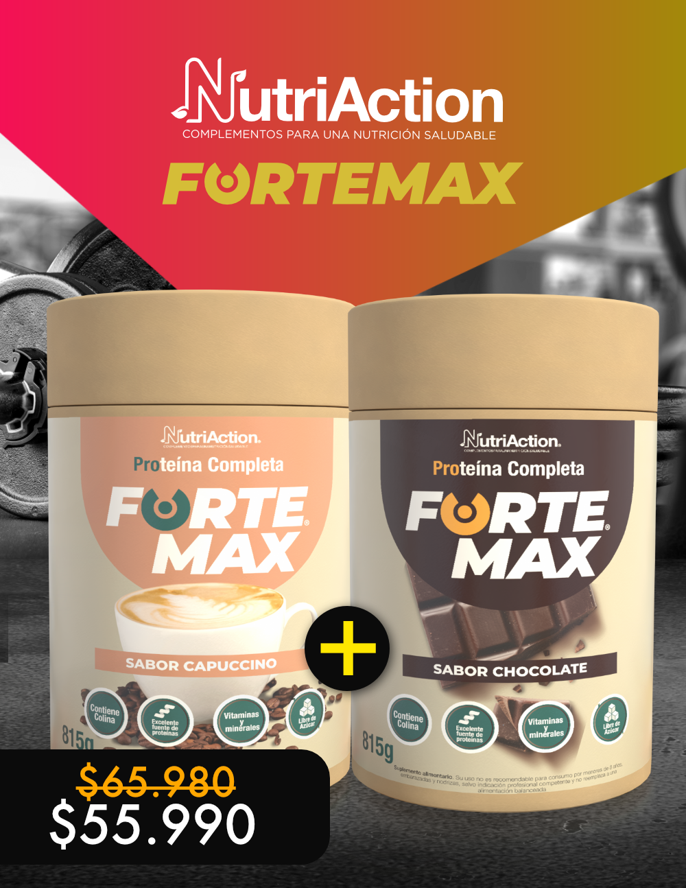 2 x $55.990 Fortemax
