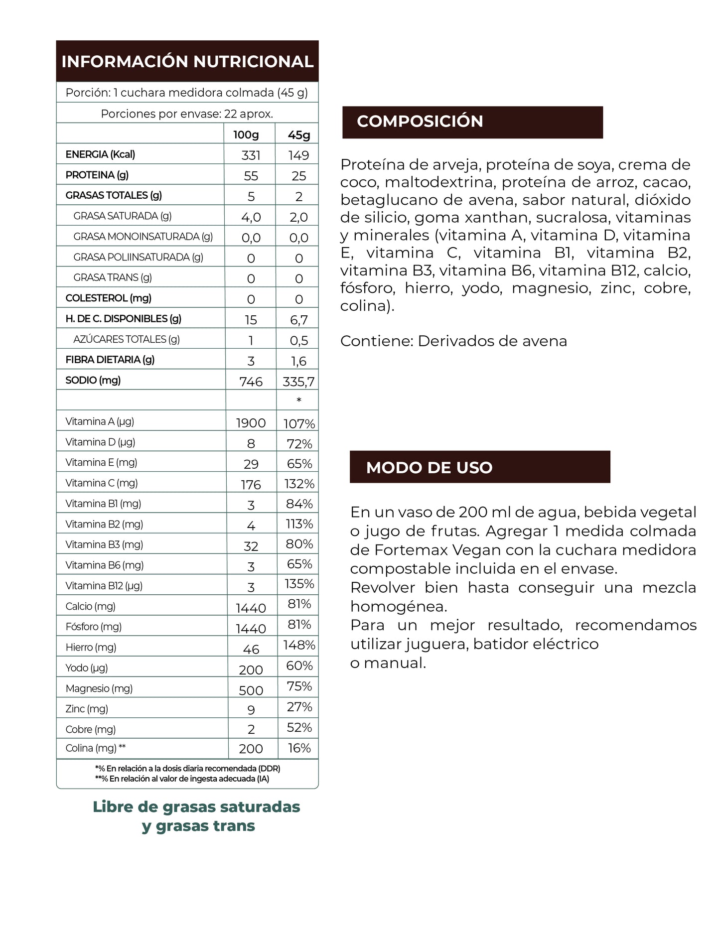 Fortemax Vegan Chocolate